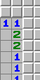 Eksempel 1 for 1-2-2-1-mønsteret, umarkert