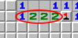 Eksempel 3 for 1-2-2-1-mønsteret, merket